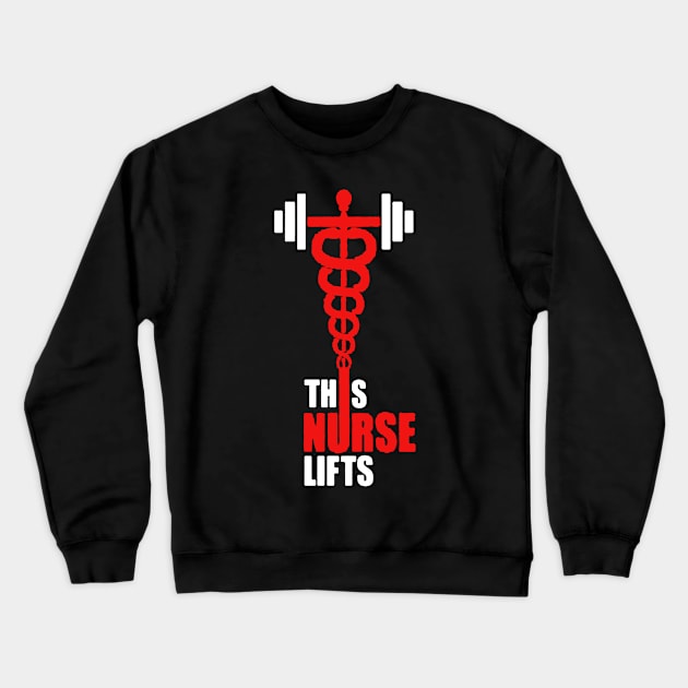 the nurse lifts Crewneck Sweatshirt by amillustrated